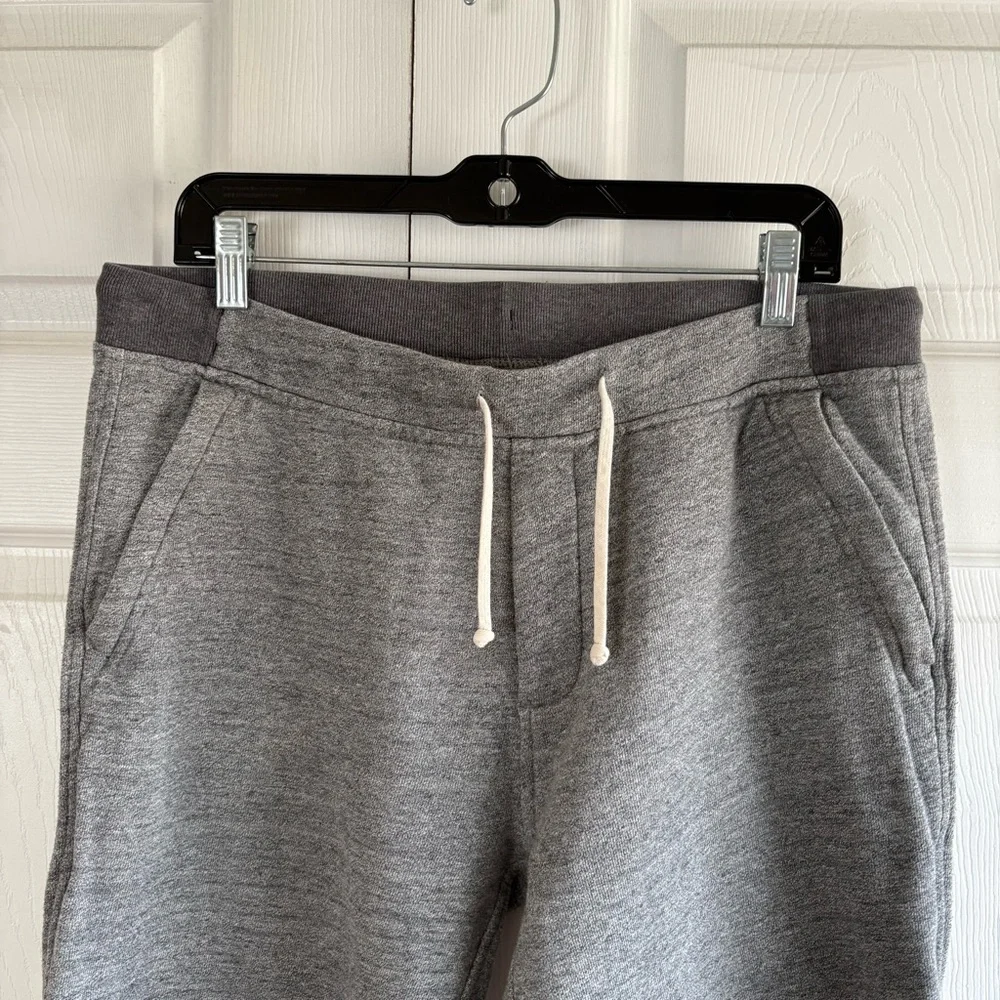 J.Crew Pants Mens M Gray Knit Goods Joggers Slim Casual Fleece Sweatpants Soft‎